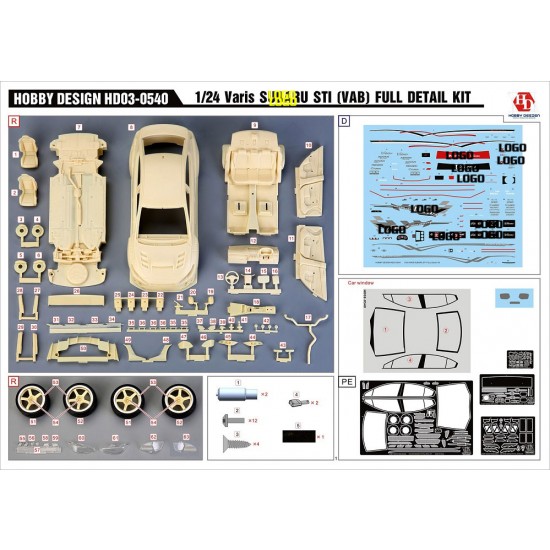 1/24 Varis Subaru STI (VAB) Full Detail Kit [Limited Edition]