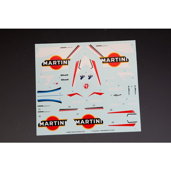1/12 Ducati 1199 Martini Logo Decals