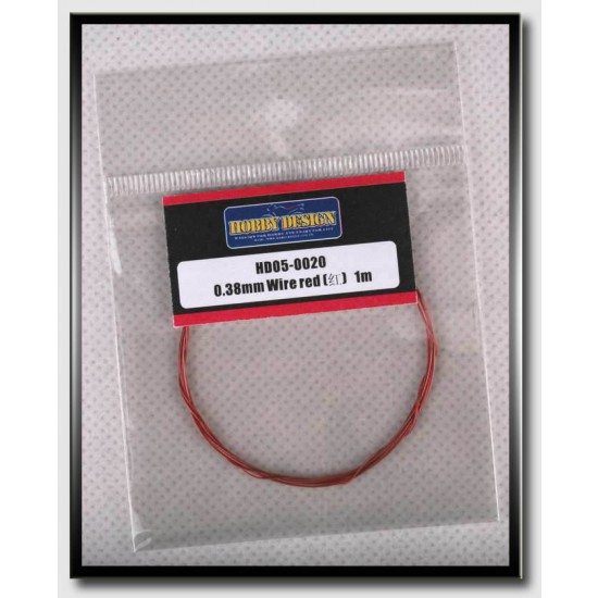 Wire - Red (Diameter: 0.38mm, Length: 1 meter)