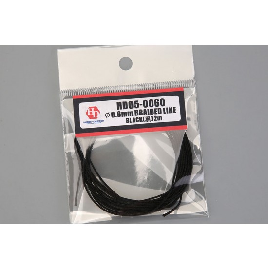 0.8mm Braided Line (black, length: 2m)