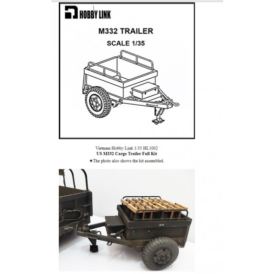 1/35 US M332 Cargo Trailer Full Resin kit Hobby Link HL1002