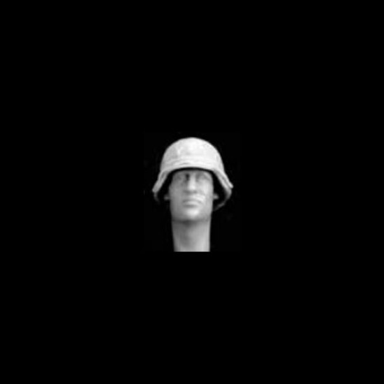 1/35 Head wearing WWII German Helmet with Improvised Covering Vol. 3