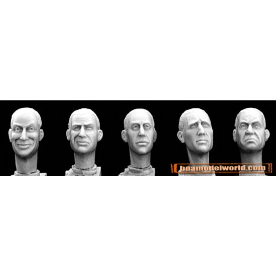 1/35 5x Different Character Heads