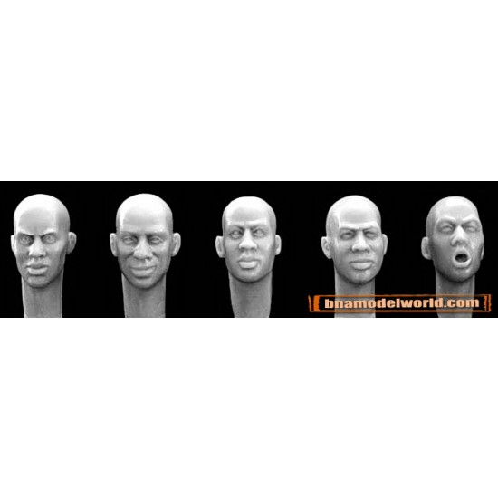 1/35 5x Different African Bald Heads 