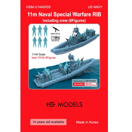 1/144 11m Naval Special Warfare RIB with Crews
