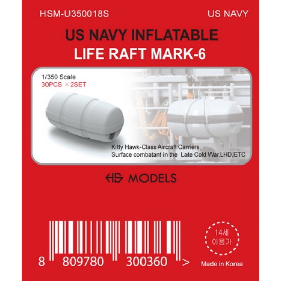 1/350 US Navy Inflatable Life Raft Mk.6