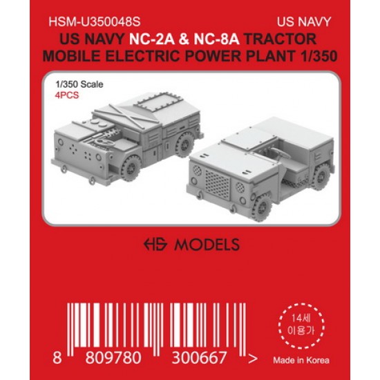 1/350 US Navy NC-2A & NC-8A Tractor Mobile Electric Power Plant( 4pcs)