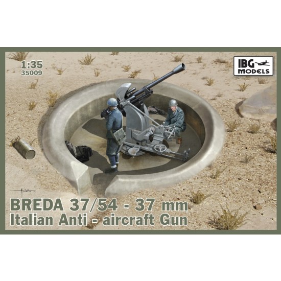 1/35 Italian Breda 37/54 37mm Anti-Aircraft Gun (optional metal barrel included)