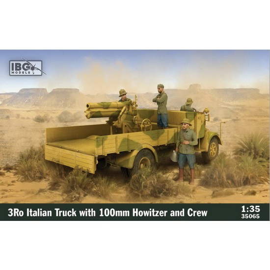 1/35 3Ro Italian Truck with 100mm Howitzer and Crew (1 kit & 4 figures)