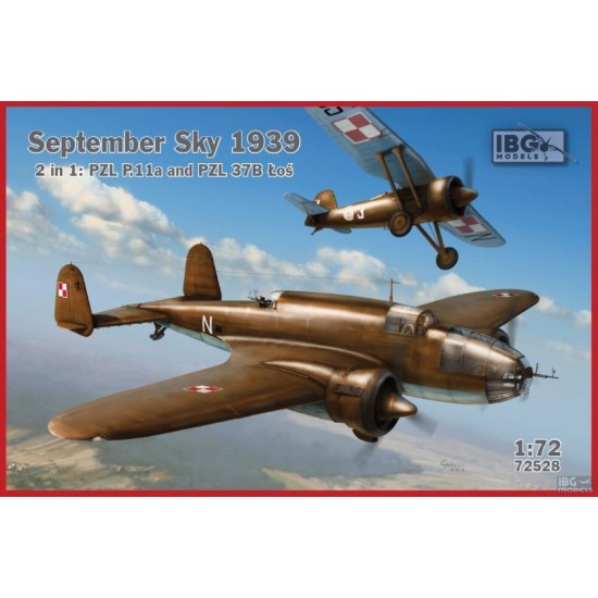 1/72 September Sky 1939 - PZL P11A & PZL 37B Los (2 in 1)
