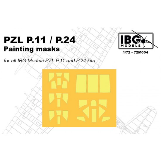 1/72 PZL P.11/P24 Painting Masks for IBG kits