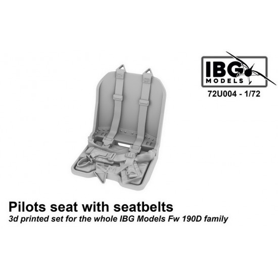 1/72 Fw 190D Pilots Seat with Seatbelts (3d Printed Set) for IBG Models