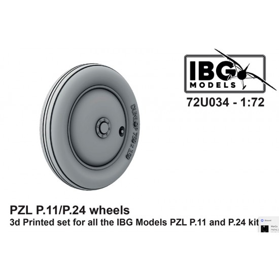 1/72 PZL P.11/P.24 Wheels for IBG Models