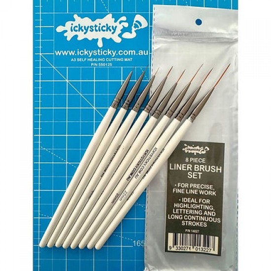 Liner Brush Set (8 size, 5mm-25mm)