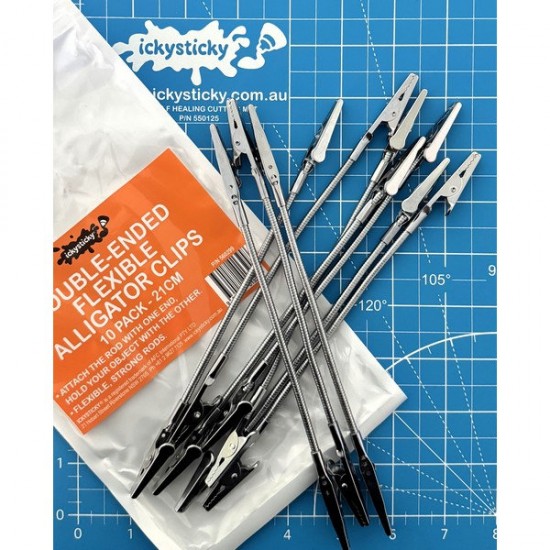 Double-Ended Flexible Alligator Clips (10pcs)