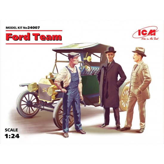 1/24 Ford Team: Model T 1913 Roadster with Figures