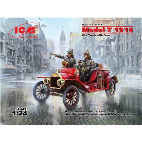 1/24 Model T 1914 Fire Truck with Crew