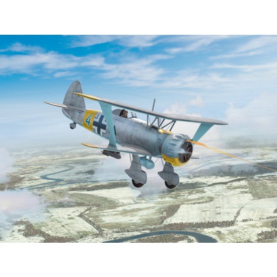 1/32 WWII German Hs 123A-1 Late Attack Aircraft