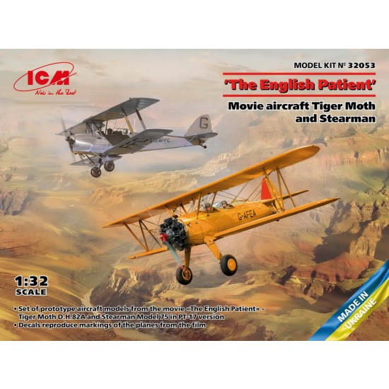 1/32 "The English Patient" Movie Aircraft Tiger Moth and Stearman