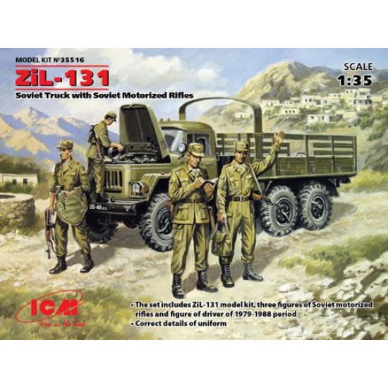 1/35 Soviet ZiL-131 Truck with Soviet Motorized Rifles (1 Model kit with 4 Figures)