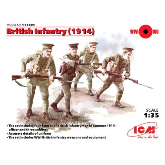 1/35 WWI British Infantry 1914 (4 Figures)