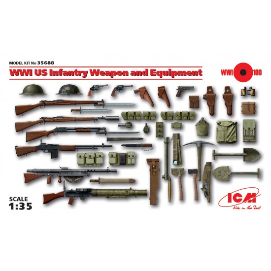 1/35 WWI US Infantry Weapons and Equipment