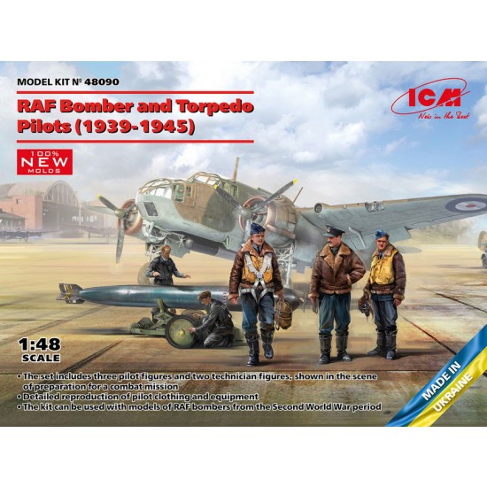 1/35 RAF Bomber and Torpedo Pilots 1939-1945 (3 pilots, 2 technicians)