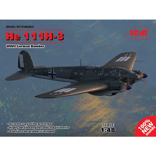 1/48 WWII German Bomber Heinkel He 111H-3