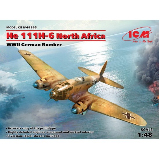 1/48 WWII German Bomber Heinkel He 111H-6 North Africa
