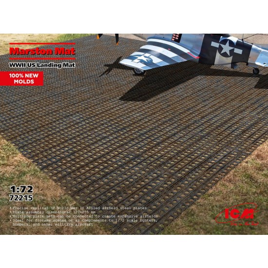 1/72 Marston Mat - WWII US Landing Mat (127 x 256 mm)