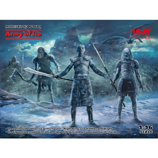 1/16 Army of Ice - Night King, Great Other & Wight (3 figures)