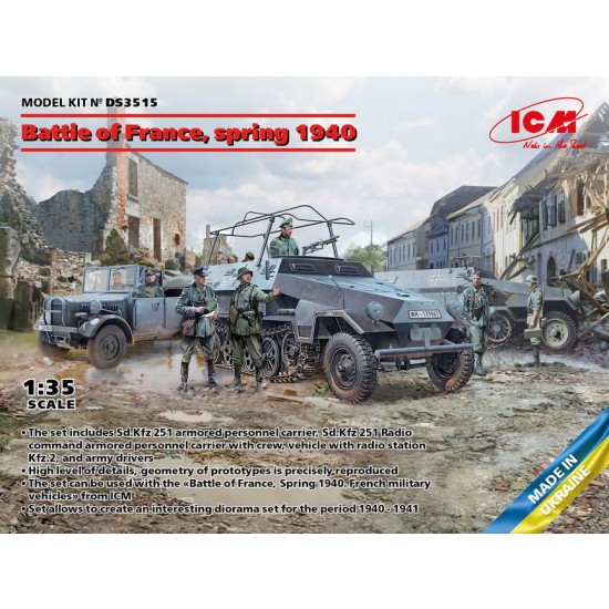 1/35 Battle of France, Spring 1940: SdKfz 251, Crews & Accessory
