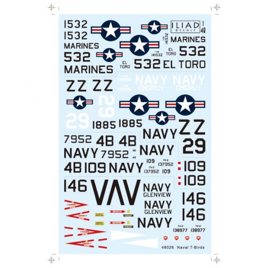Decals for 1/48 Naval T-Birds