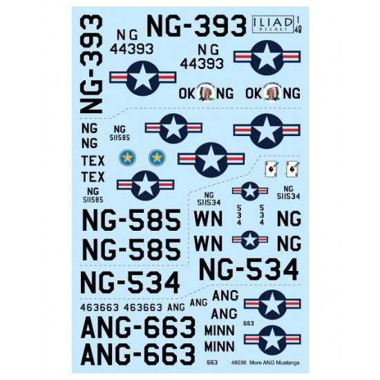Decals for 1/48 More ANG P-51 Mustangs