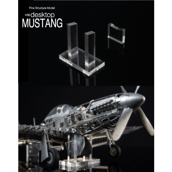 Display Base/Stand for Imcth's 1/32 Mustang kit (Clear Acrylic)