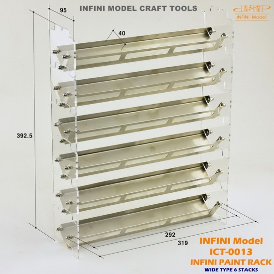 Infini model [ICT-0012 Paint Rack Wide 4 stacks (For Mr. Hobby, IPP)