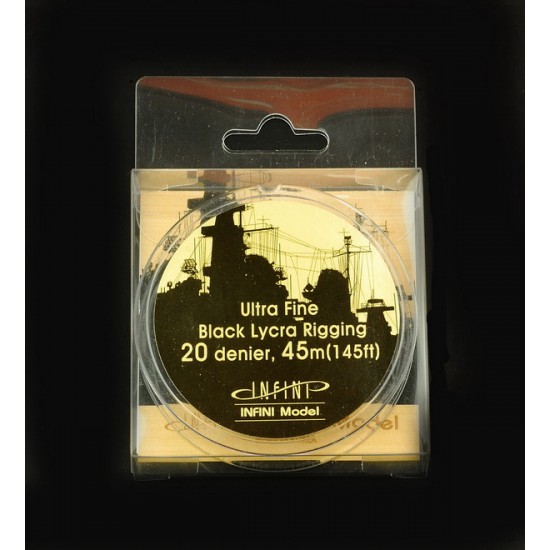 1/700 Black Ship Rigging 20 Denier - Ultra Fine (45m / 145ft)