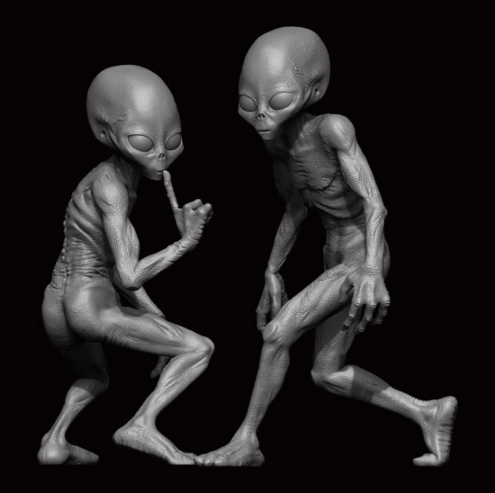 1/24 Grey Aliens (2 figures)