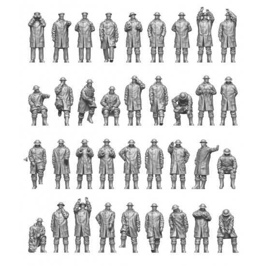 1/144 WWII Royal Navy Warships 36 Figures Type #1