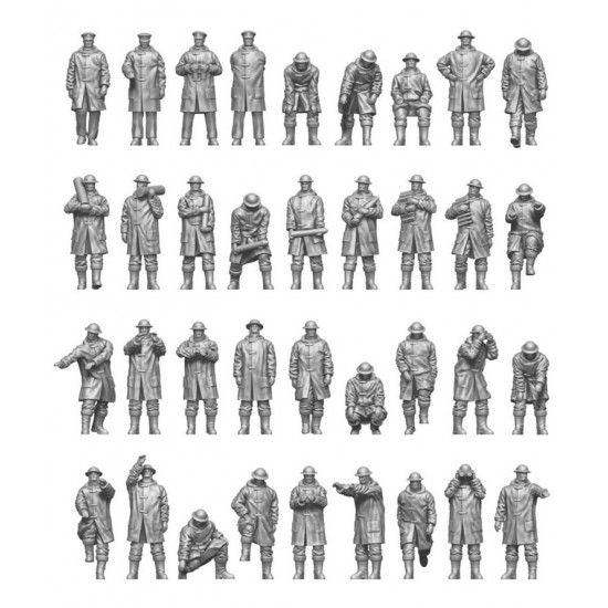 1/144 WWII Royal Navy Warships 36 Figures Type #2