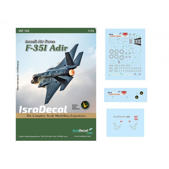 Decals for 1/72 IAF F-35I Adir 