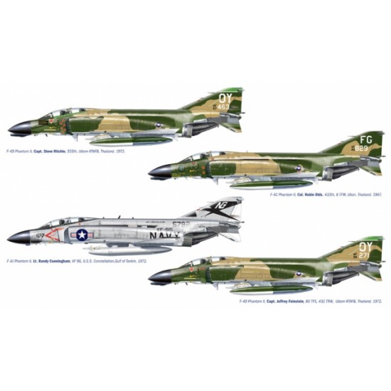 1/72 USAF/Navy McDonnell Douglas F-4C/D/J Phantom II Vietnam Aces
