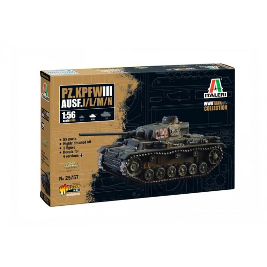 Maquette Italeri 1:56 Pz.Kpfw. III Ausf. J/L/M/N - Kit De Construction Détaillé En Plastique, Chars Militaires, Modélisme - 7