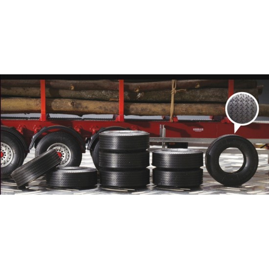 1/24 Trailer Rubber Tyres (8 tyres)