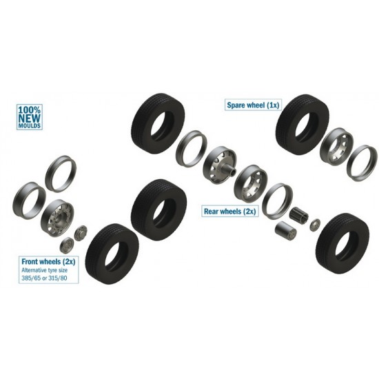 1/24 European Tractor Tires and Rims