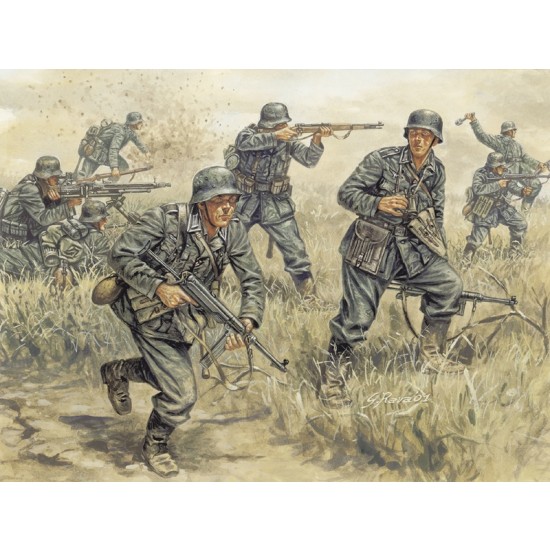 1/72 WWII German Infantry (x50 figures)