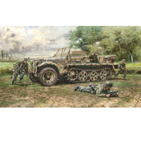 1/35 SdKfz 10 Demag D7 with German Paratroopers