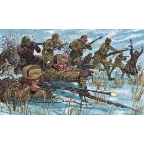 1/32 WWII Russian Infantry in Winter Uniforms