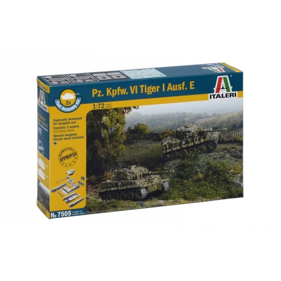 1/72 WWII Germany Pz.Kpfw.VI Tiger I Ausf.E - Fast Assembly (2 kits)