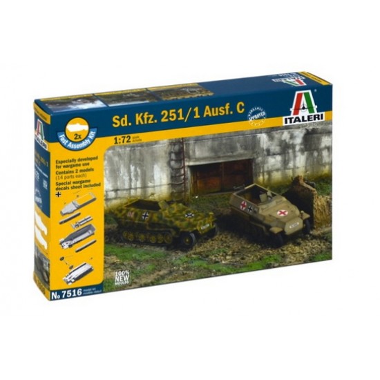 1/72 SdKfz.251/1 Ausf.C Personnel Carrier - Fast Assembly (2 Sets)